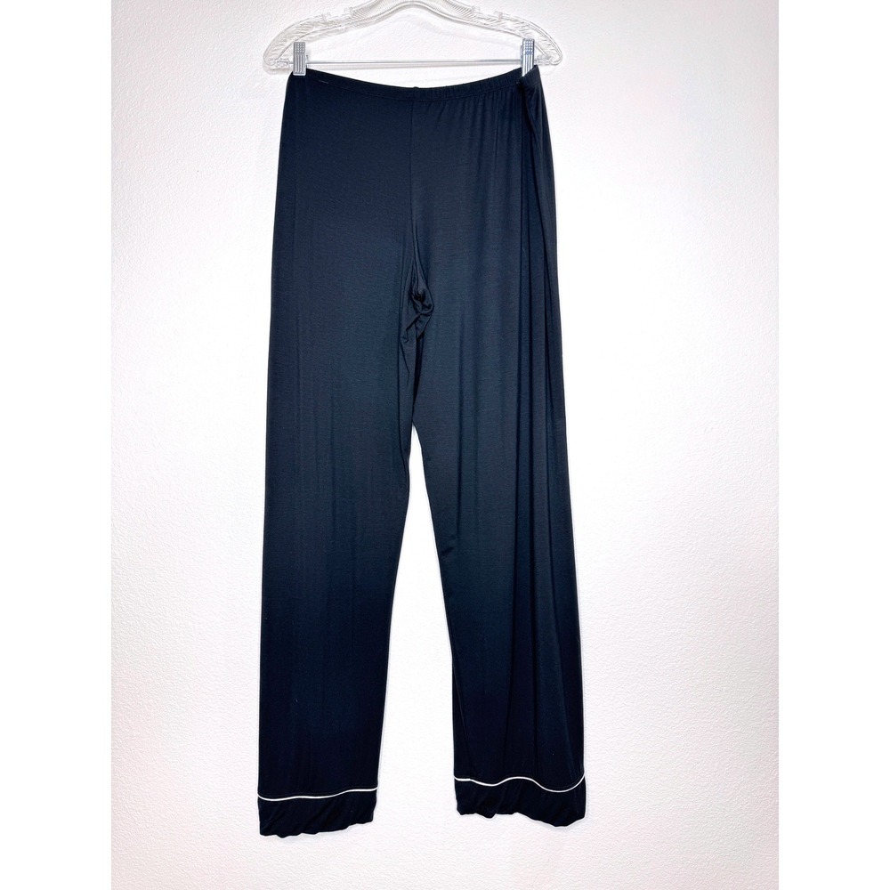 EBERJEY Womens Gisele Pajama PJ Pants Bottoms XXL Black w. White Piping Tencel - Picture 5 of 8